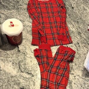 Little Sleepies Red Plaid Kids Pajama Set
